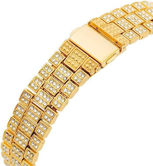 Iced-Out Bling Diamond Luxury Quartz Watches with Date